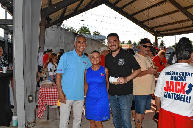 <b>From left are Jack Ciattarelli, Republican candidate for New Jersey governor; Hopatcong Mayor Marie Galate; and state Assemblyman Mike Inganamort, R-24.</b>
