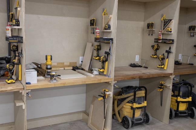 The wood shop area is shown.