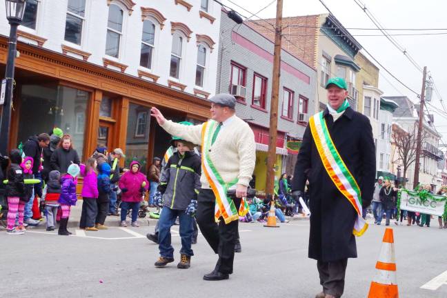 State Sen. Steve Oroho (R-Sussex, Warren, Morris), left, and the 2016 Parade Grand Marshal Timothy Dunnigan