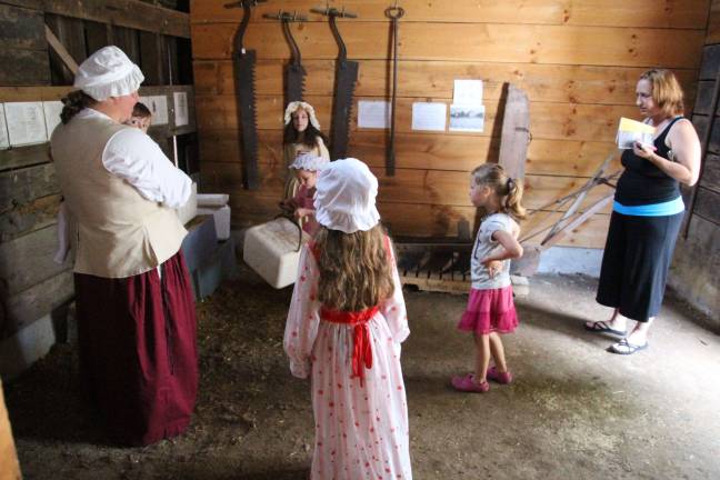 Tours of the original ice house show the use of tools to harvest ice.