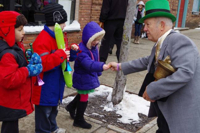 Newton's Town Crier William Joseph greets attendees