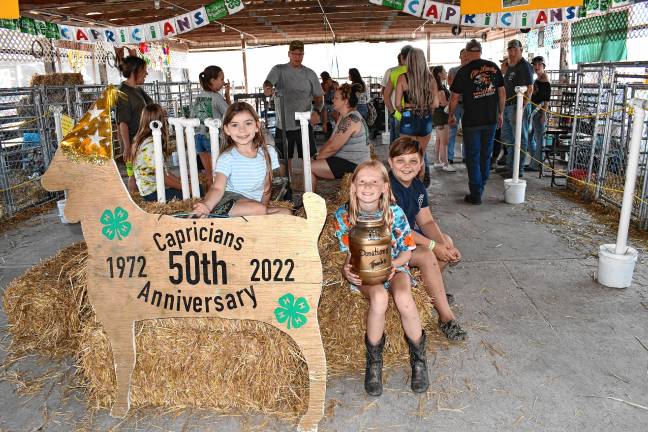 <b>Ella Semeraro, Zophia Cook and Luke Cook, all of Pequannock, on Sunday, Aug. 3. (Photo by Maria Kovic)</b>