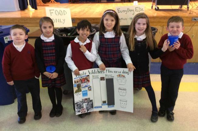 Rev. Brown students working on Lenten service project