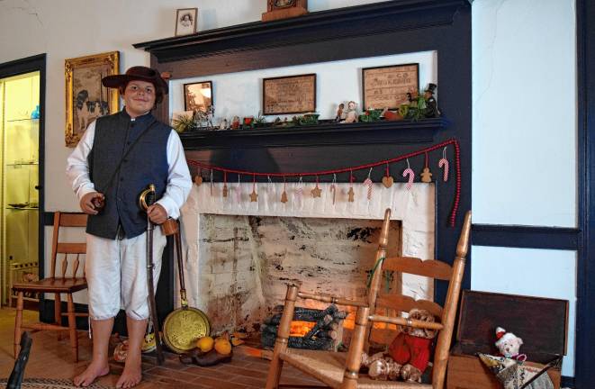 <b>August Ziccardi, 11, is the guide for a second-floor guest bedroom.</b>