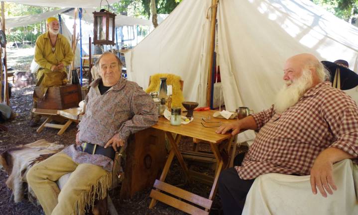 Camaraderie and storytelling go hand and hand at the annual rendezvous or &quot;rondy.&quot; From the left are Doug Siedenburg of Califon, Mike Sharp of Vernon, and Chester Davis of Manalapan.