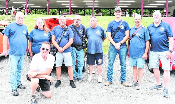 Members of the Hamburg Fire Dept. poses for a photo.