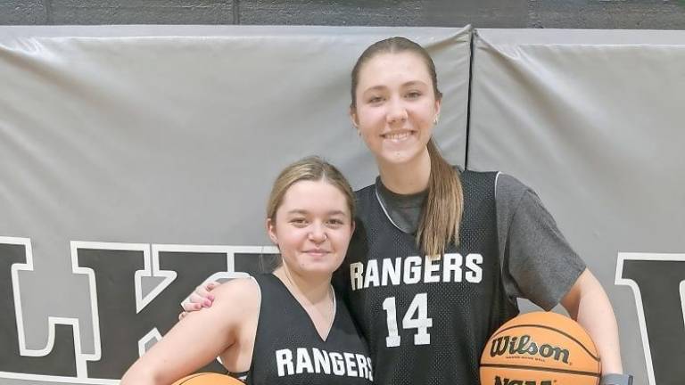 Trinity Hartung, left, and Erin Anderson are captains of the Wallkill Valley Regional High School girls basketball team. (Photos provided)