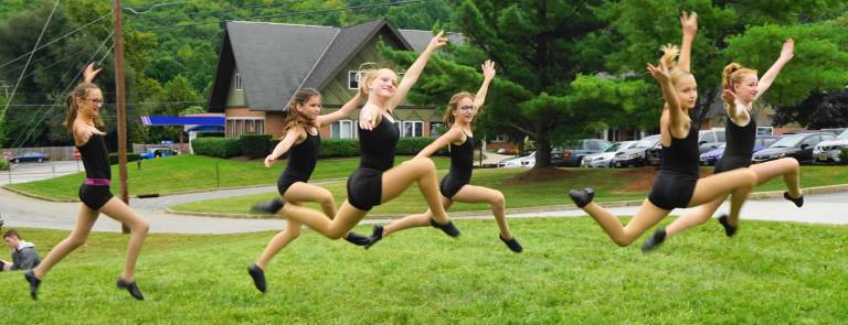 Ziegler Dance Centre dancers leap for an audience.