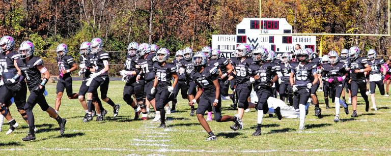 The Wallkill Valley Regional High School football team. (Photo by Brianne Zicarelli)