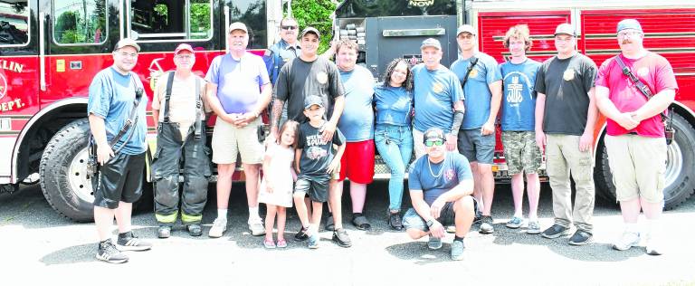 The Franklin Fire Dept. poses for a photo.