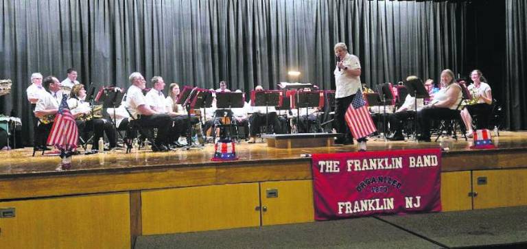 The Franklin band performs.