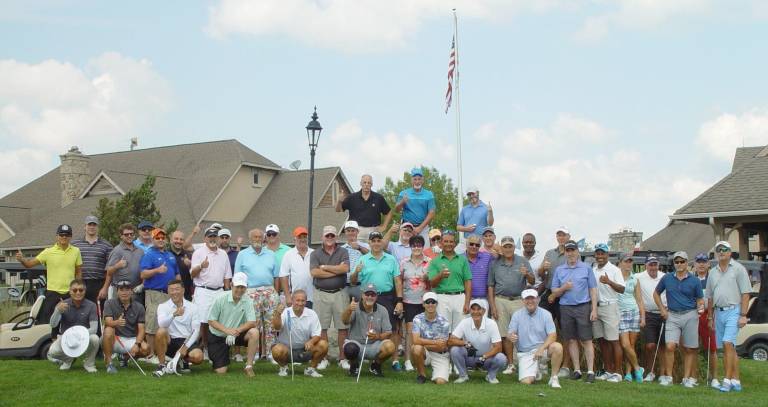 [Golfers competing in the 3rd Crystal Springs Crystal Cup Tournament at Ballyowen Golf Club]