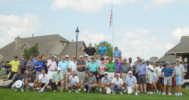 [Golfers competing in the 3rd Crystal Springs Crystal Cup Tournament at Ballyowen Golf Club]