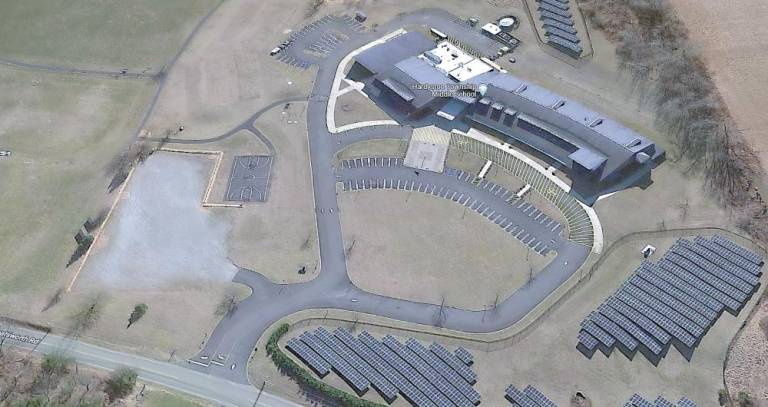 An aerial view of Hardyston Middle School