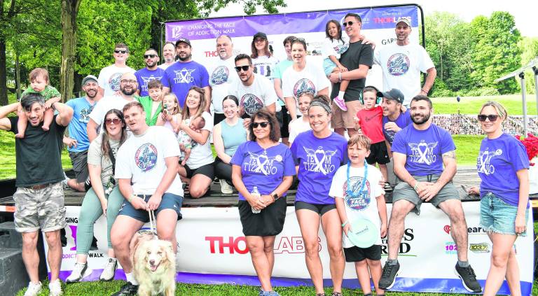 Team Tizzano,walking for George Tizzano of Franklin, pose for a photo.