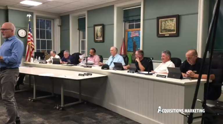 A screenshot from a recent Goshen Town Board meeting available on YouTube.