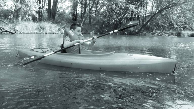 Scouts kayak the Wallkill River
