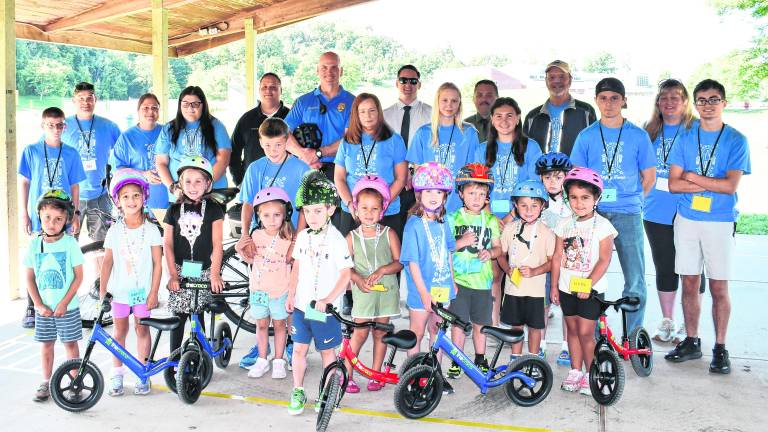 Participants in Hardyston's Safety Town pose for a group photo.