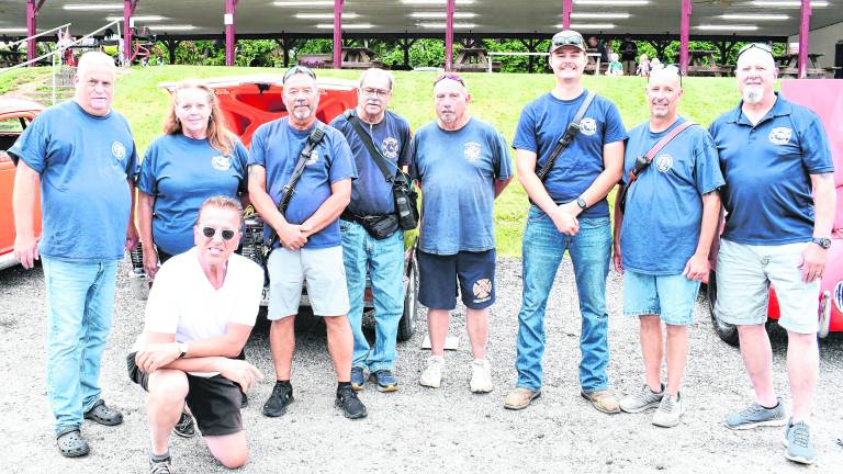 Members of the Hamburg Fire Dept. poses for a photo.