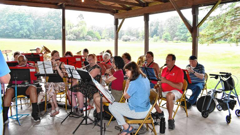 FB1 The Franklin Band celebrates its 155th year during a concert July 27 under the pavilion at Fireman’s Park. (Photos by Maria Kovic)