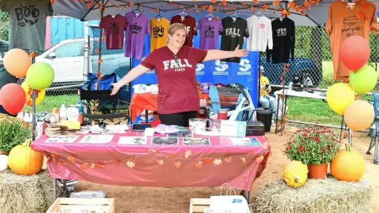 Alyssa White of the Stanhope School Home &amp; School Association, which organized the second annual Fall Festival on Saturday, Sept. 27. (Photo by Maria Kovic)