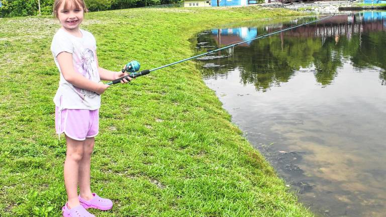 Cassidy Fisher of Ogdensburg fishes.