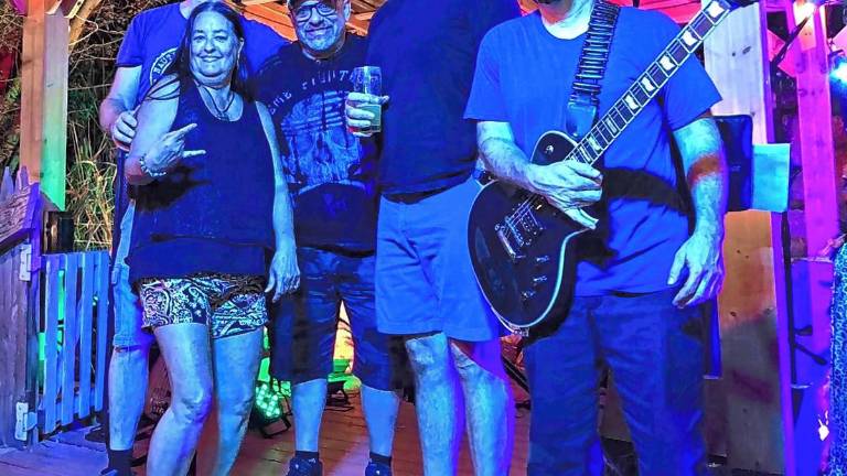 <b>One Size Fits All performs Wednesday as part of Danny C’s Hot Rod Cruise Night &amp; Concert Series at Blue Arrow Farm in Pine Island, N.Y. (Photo courtesy of One Size Fits All)</b>