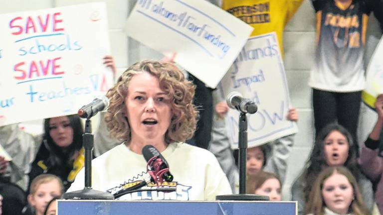 Jeanne Howe, superintendent of Jefferson Township Schools, said, When communities stand together, people listen.”