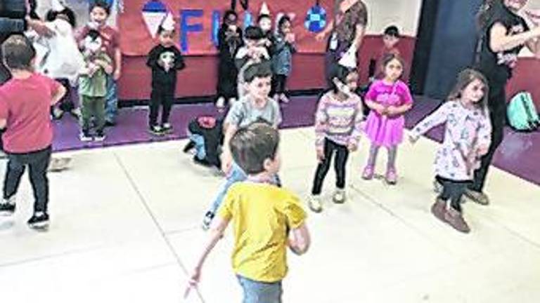 Kindergarteners enjoying Freeze N Fun