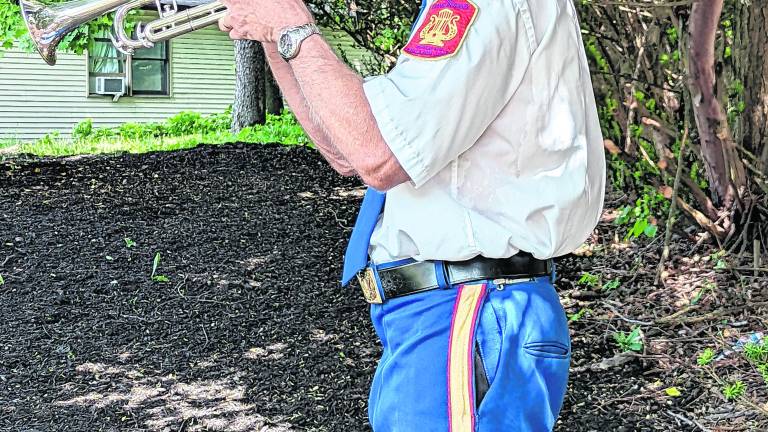 John Bailey, a member of the Franklin Band has played taps at local Memorial Day ceremonies.