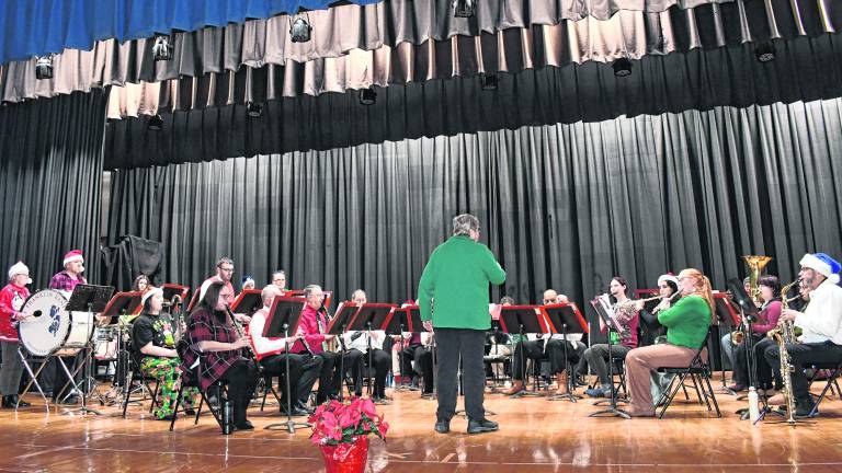 Judy Bobiak directs the Franklin Band.